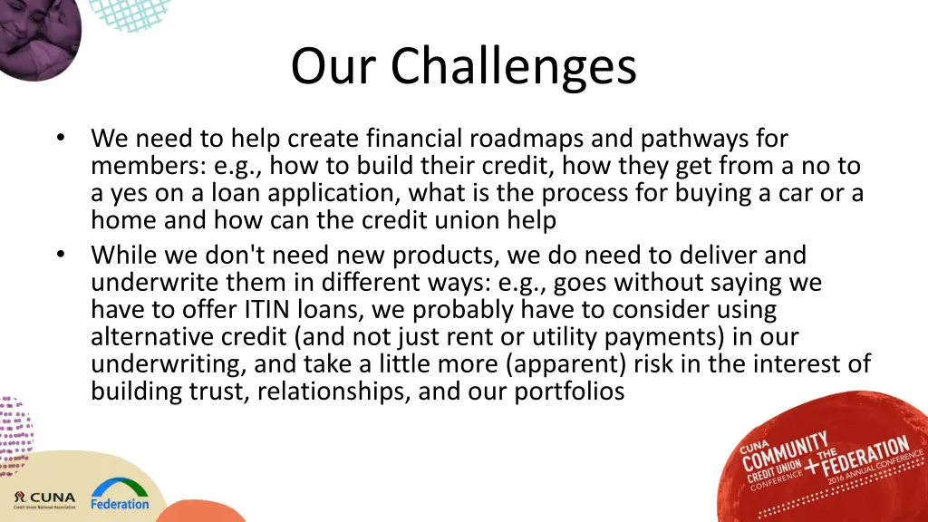 our challenges 1