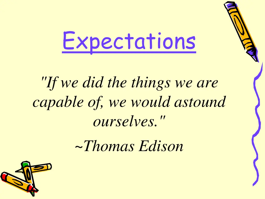 expectations