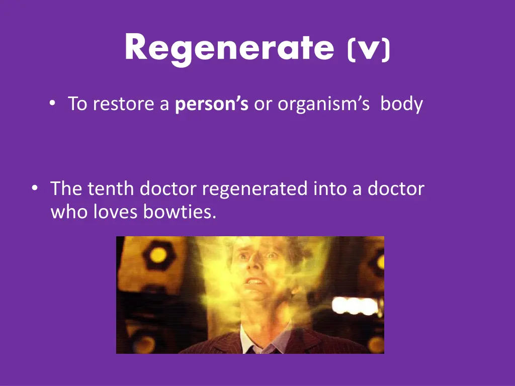 regenerate v