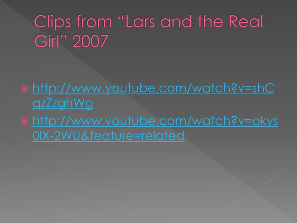 clips from lars and the real girl 2007