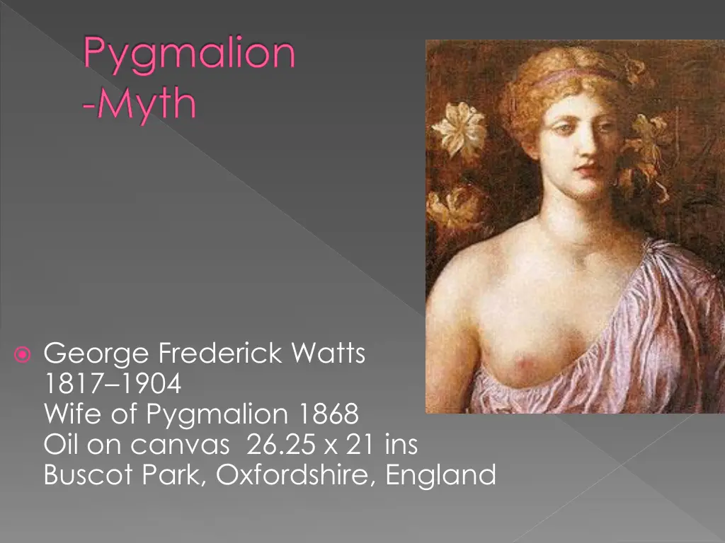 pygmalion myth