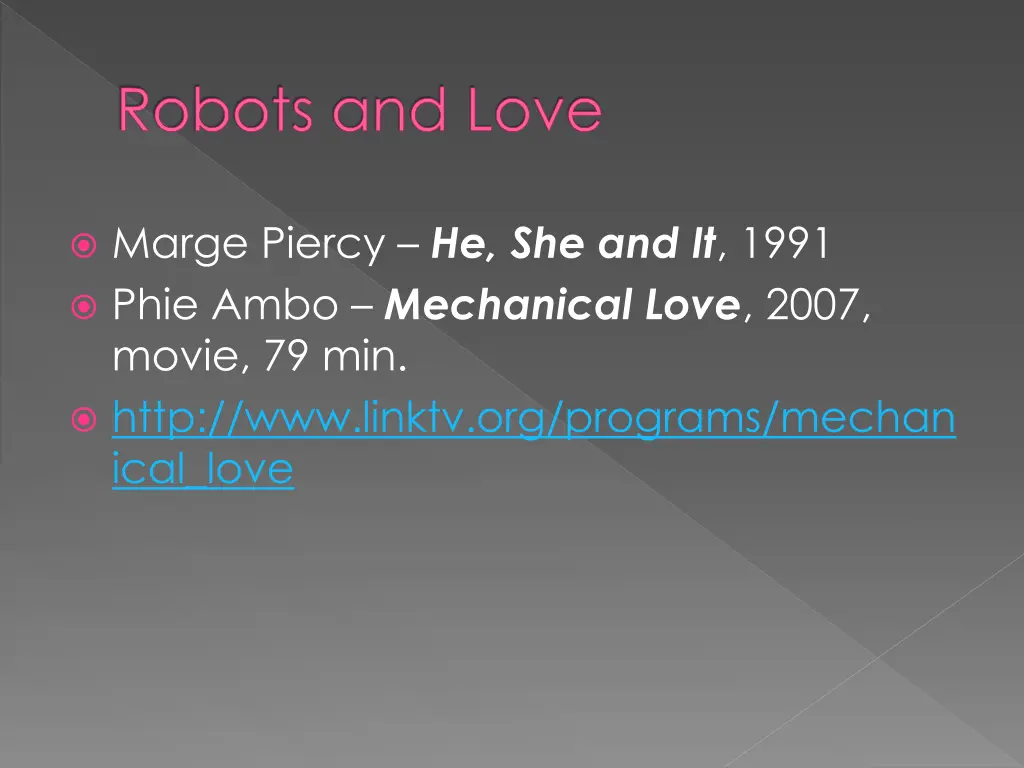 robots and love