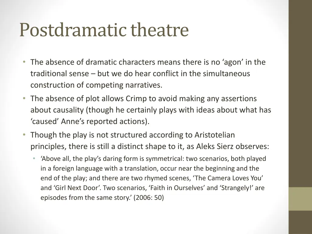 postdramatic theatre