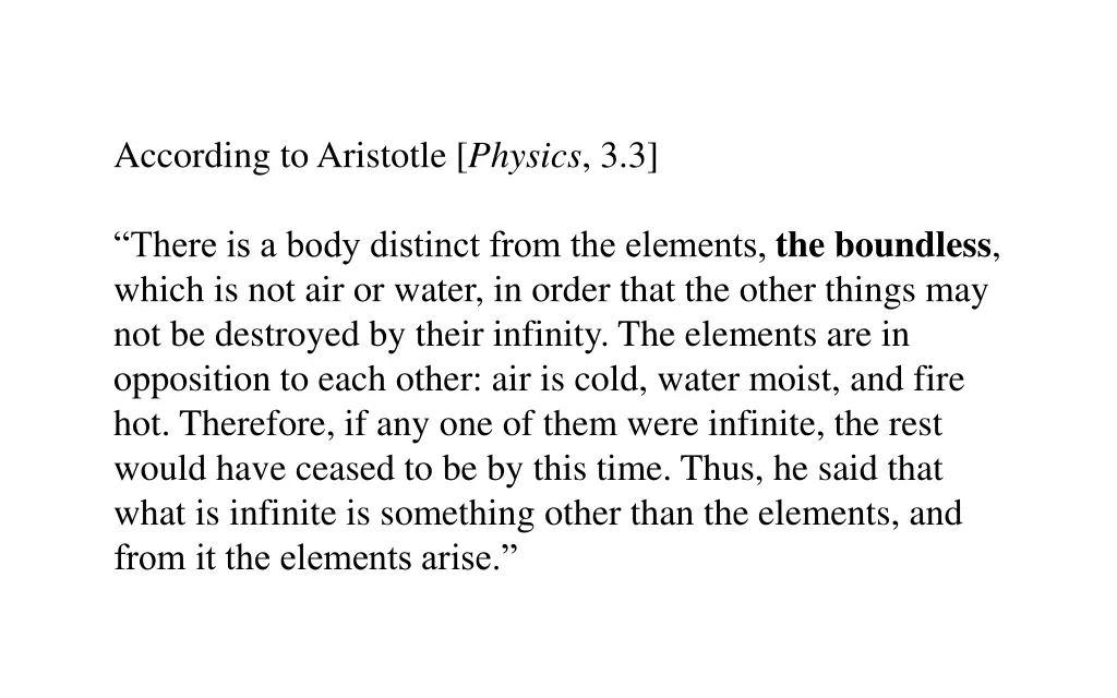 according to aristotle physics 3 3