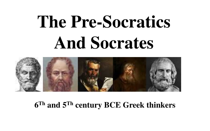 the pre socratics and socrates