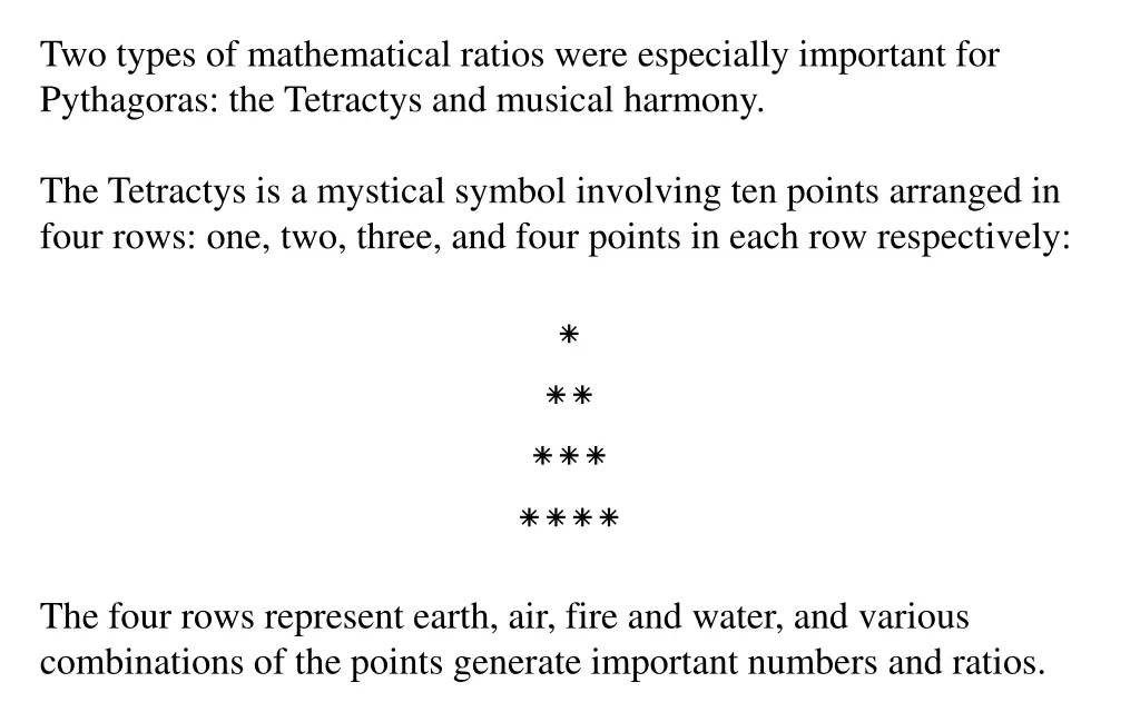 two types of mathematical ratios were especially