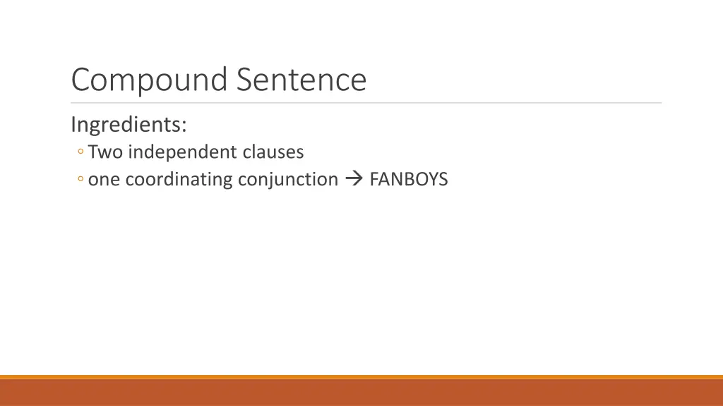 compound sentence