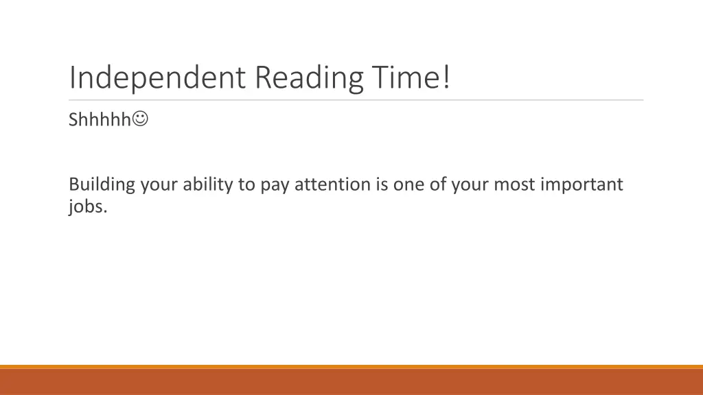 independent reading time