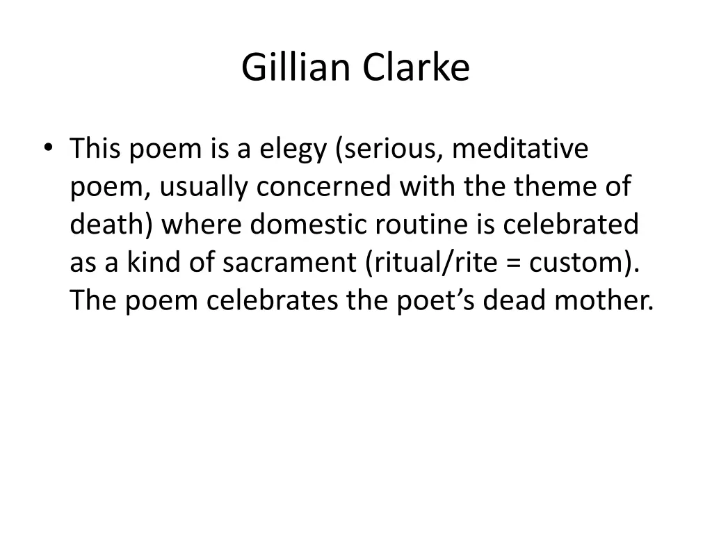 gillian clarke