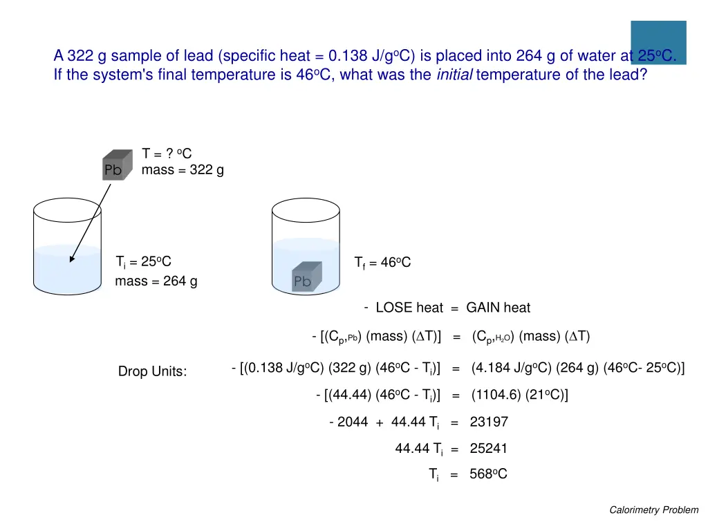 a 322 g sample of lead specific heat