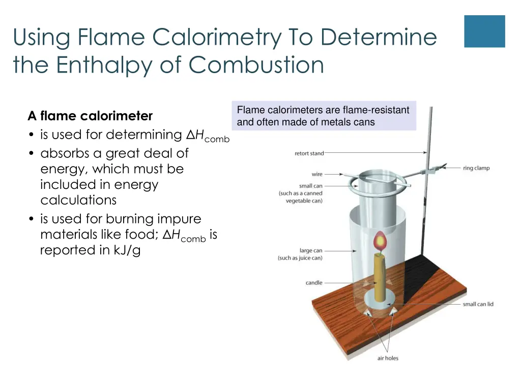 unit 3 using flame calorimetry to determine