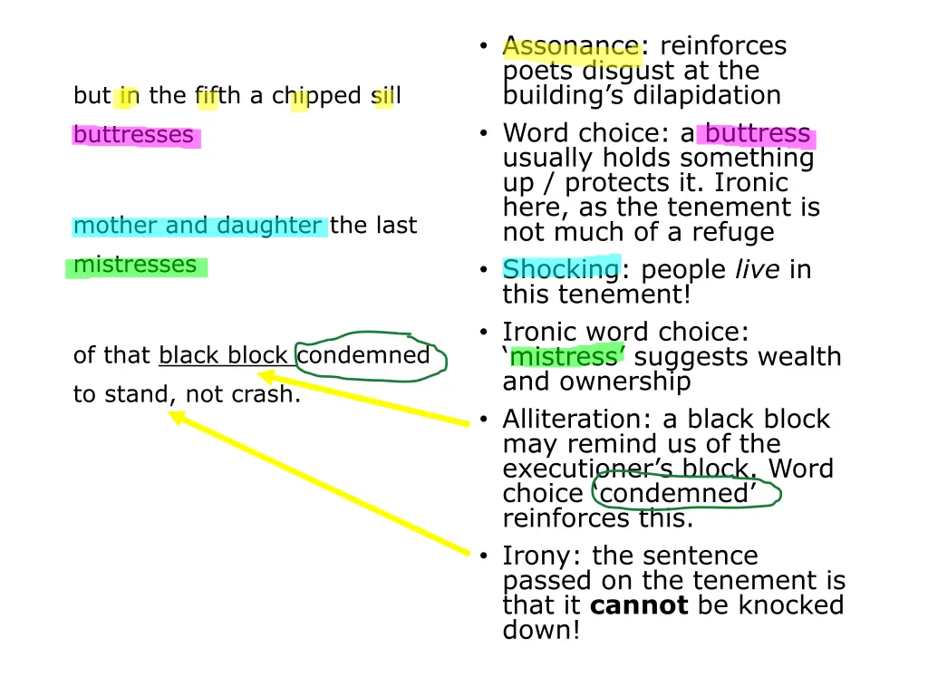 assonance reinforces poets disgust