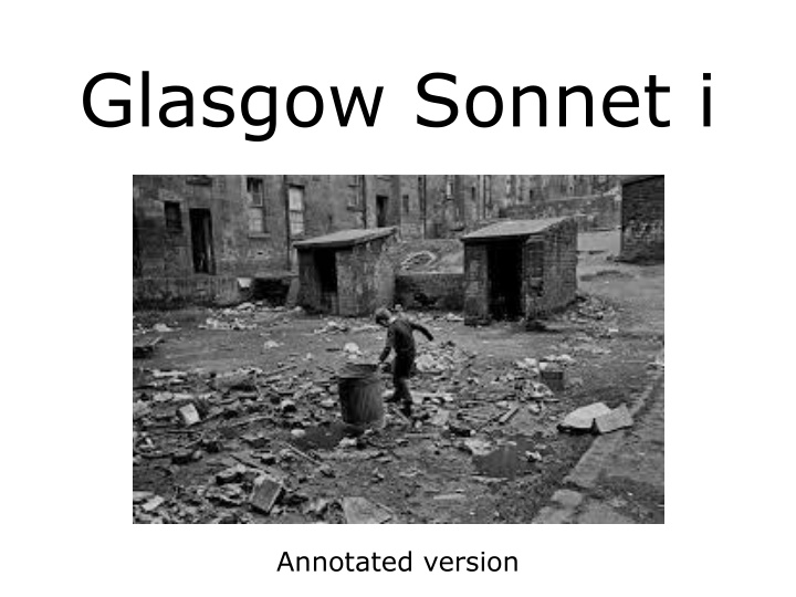 glasgow sonnet i