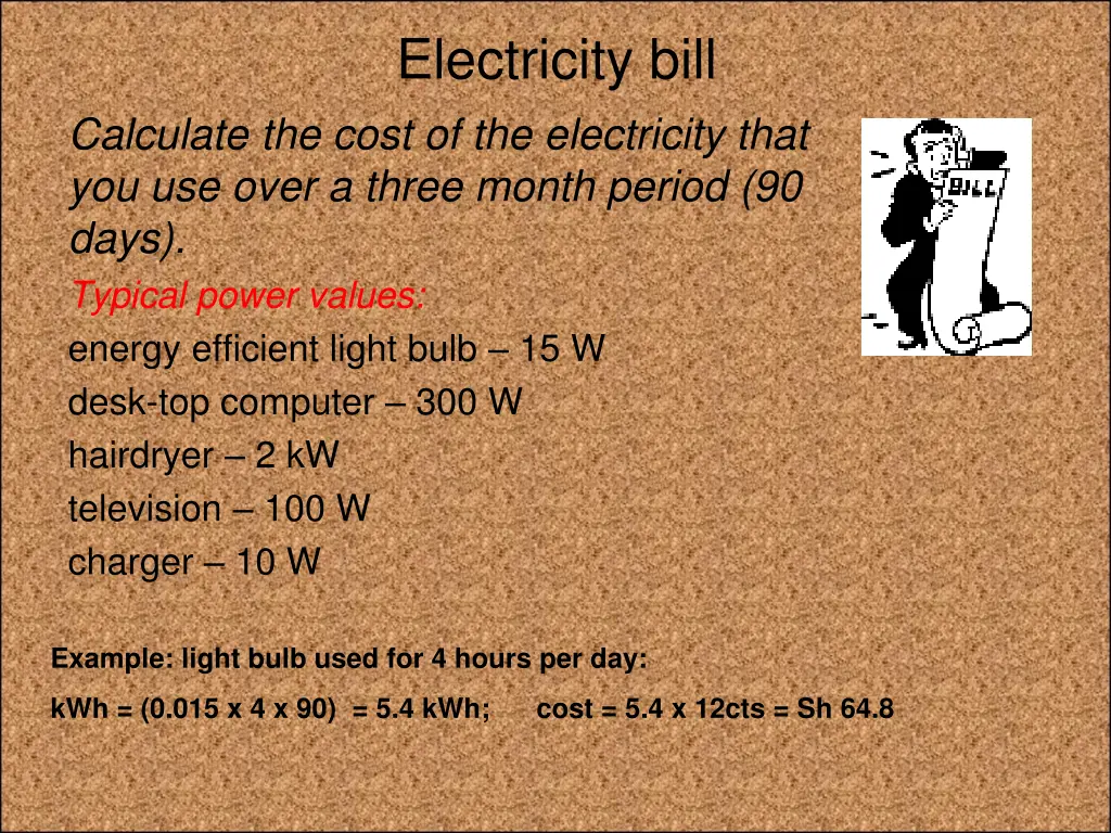 electricity bill