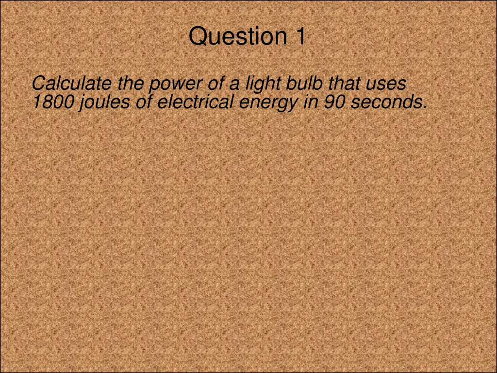 question 1