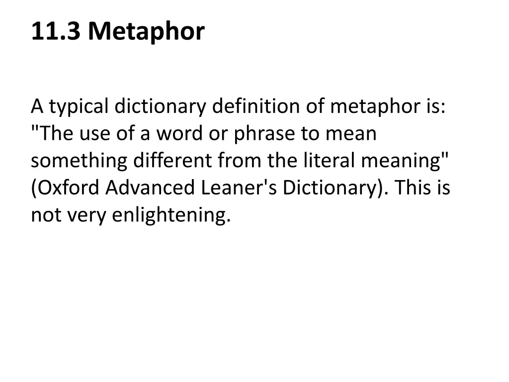 11 3 metaphor