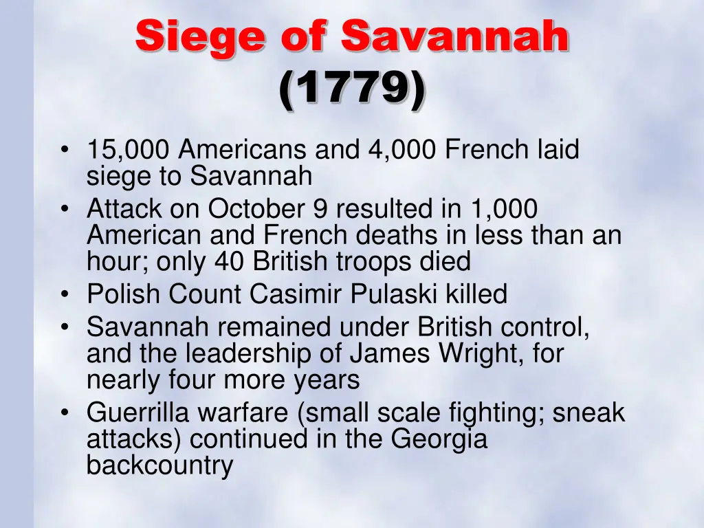 siege of savannah 1779