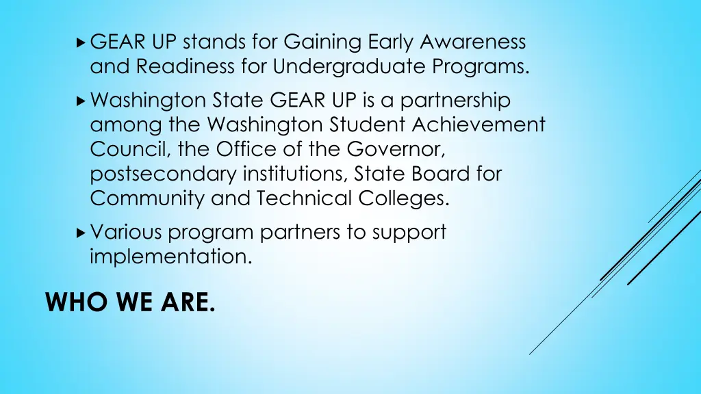 gear up stands for gaining early awareness