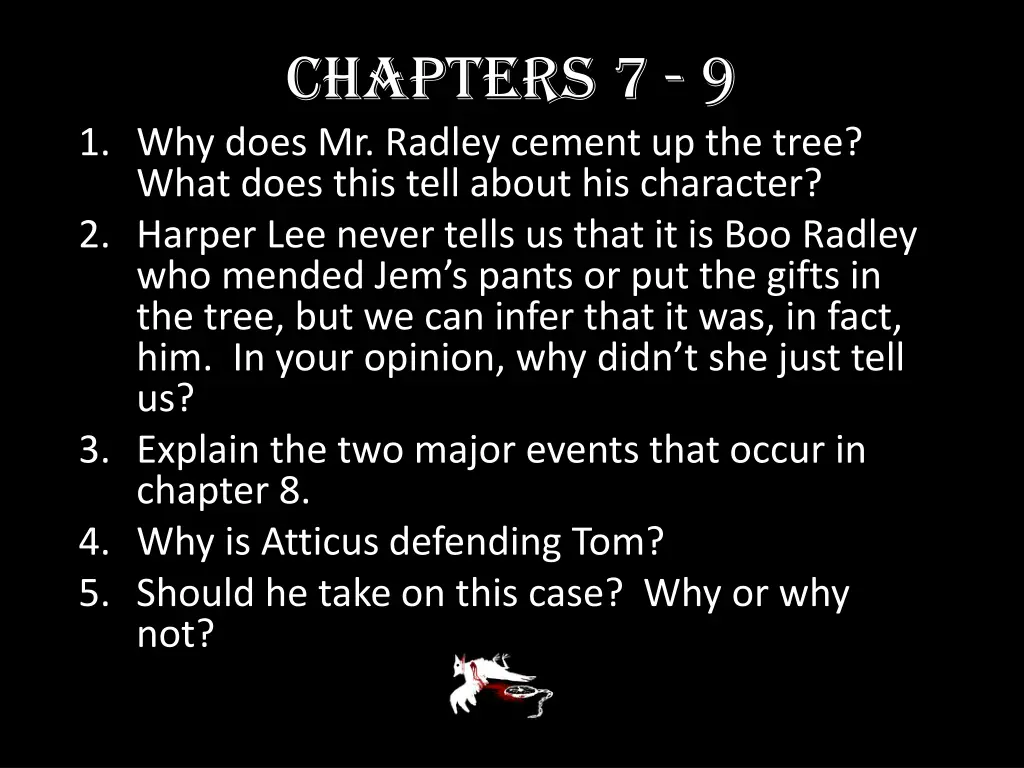 chapters 7 9 1 why does mr radley cement