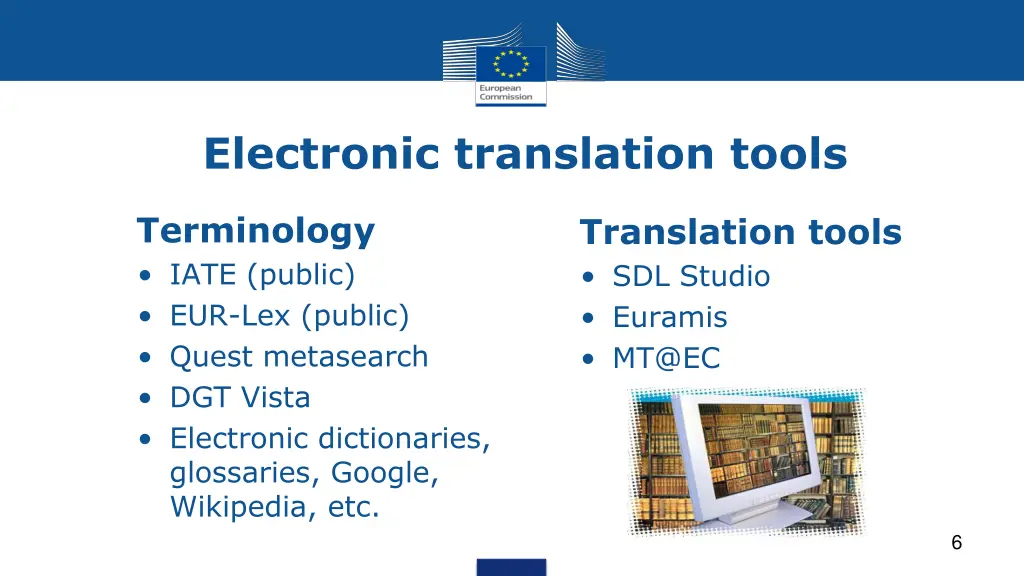 electronic translation tools