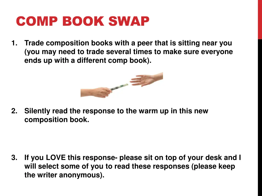 comp book swap