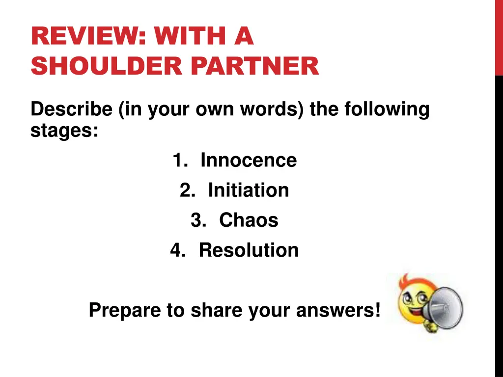 review with a shoulder partner