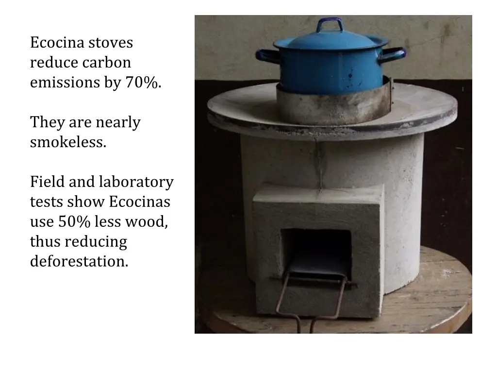 ecocina stoves reduce carbon emissions by 70