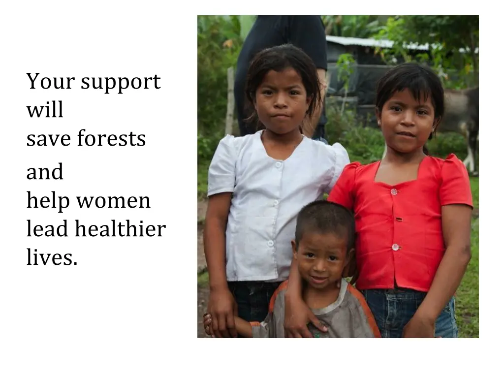 your support will save forests and help women