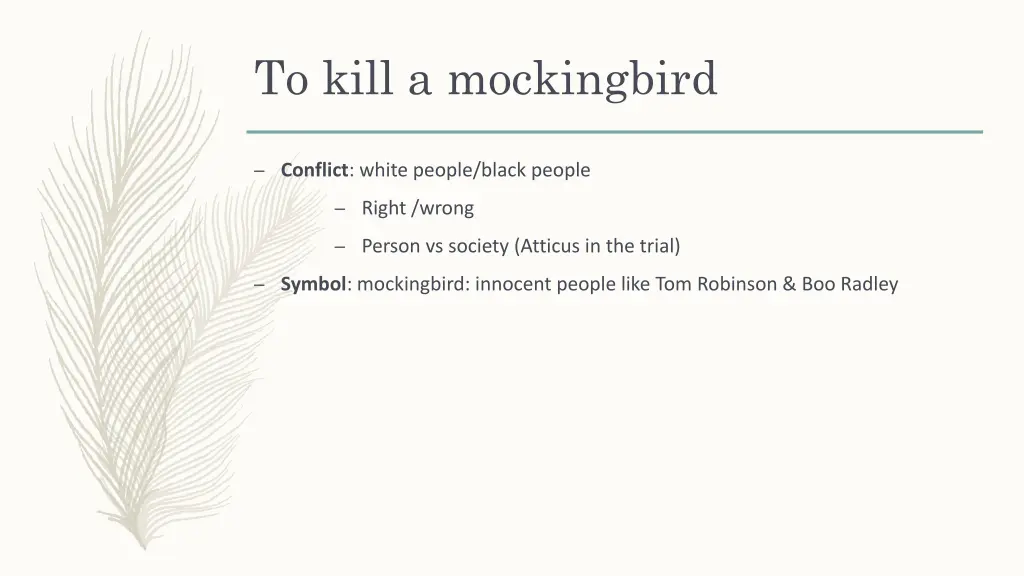 to kill a mockingbird 1