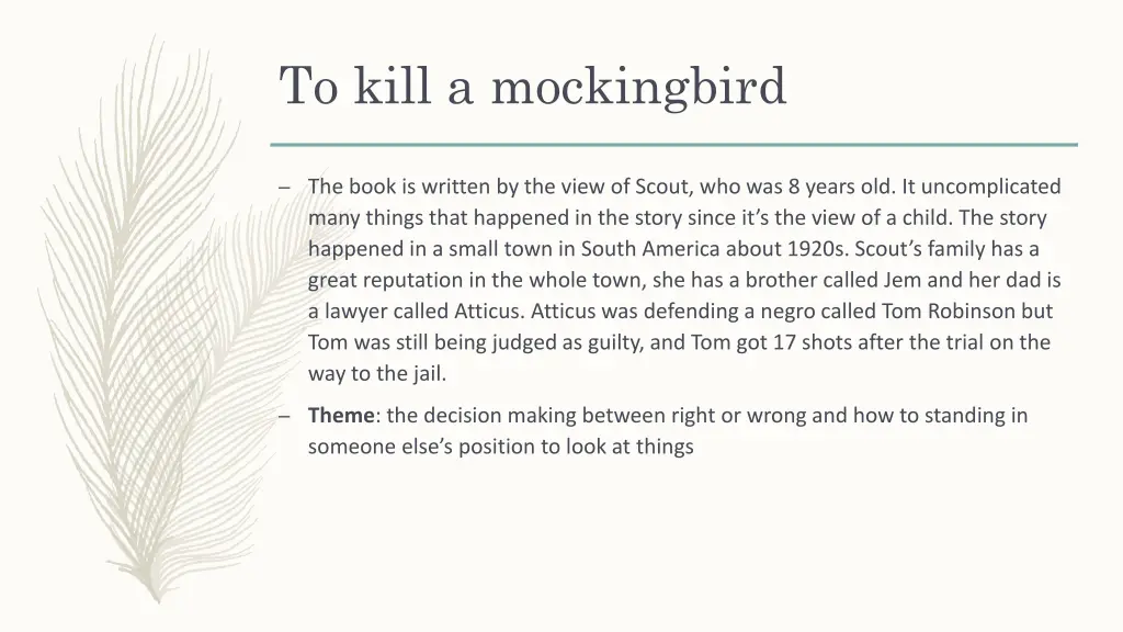 to kill a mockingbird