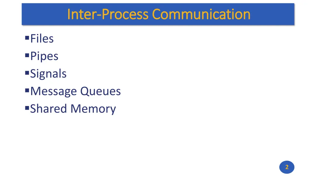 inter inter process communication process