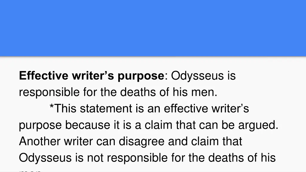 effective writer s purpose odysseus