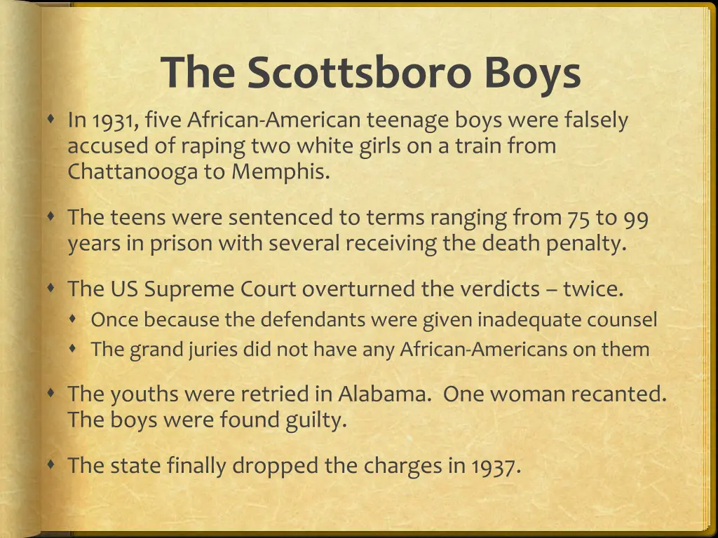 the scottsboro boys in 1931 five african american