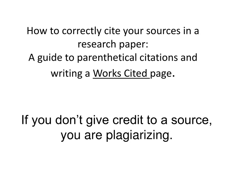 how to correctly cite your sources in a research