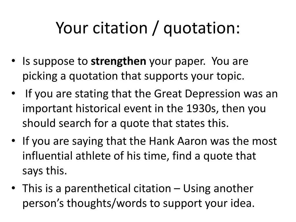 your citation quotation