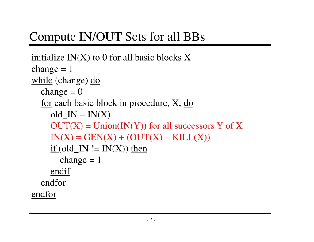 compute in out sets for all bbs