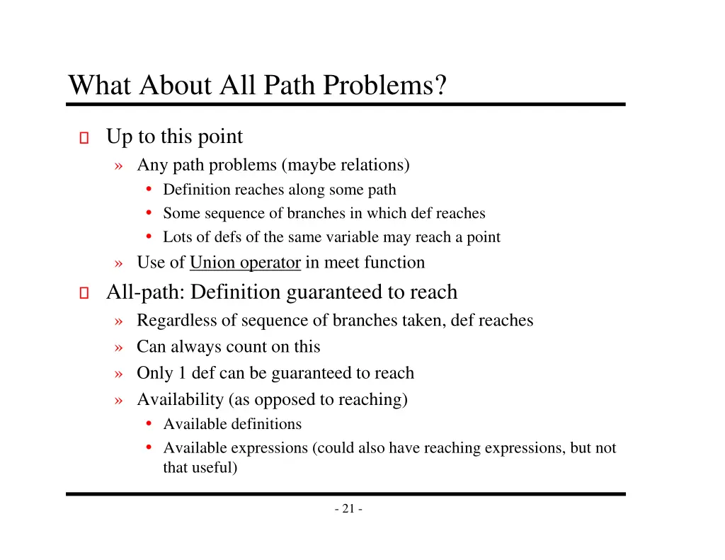 what about all path problems