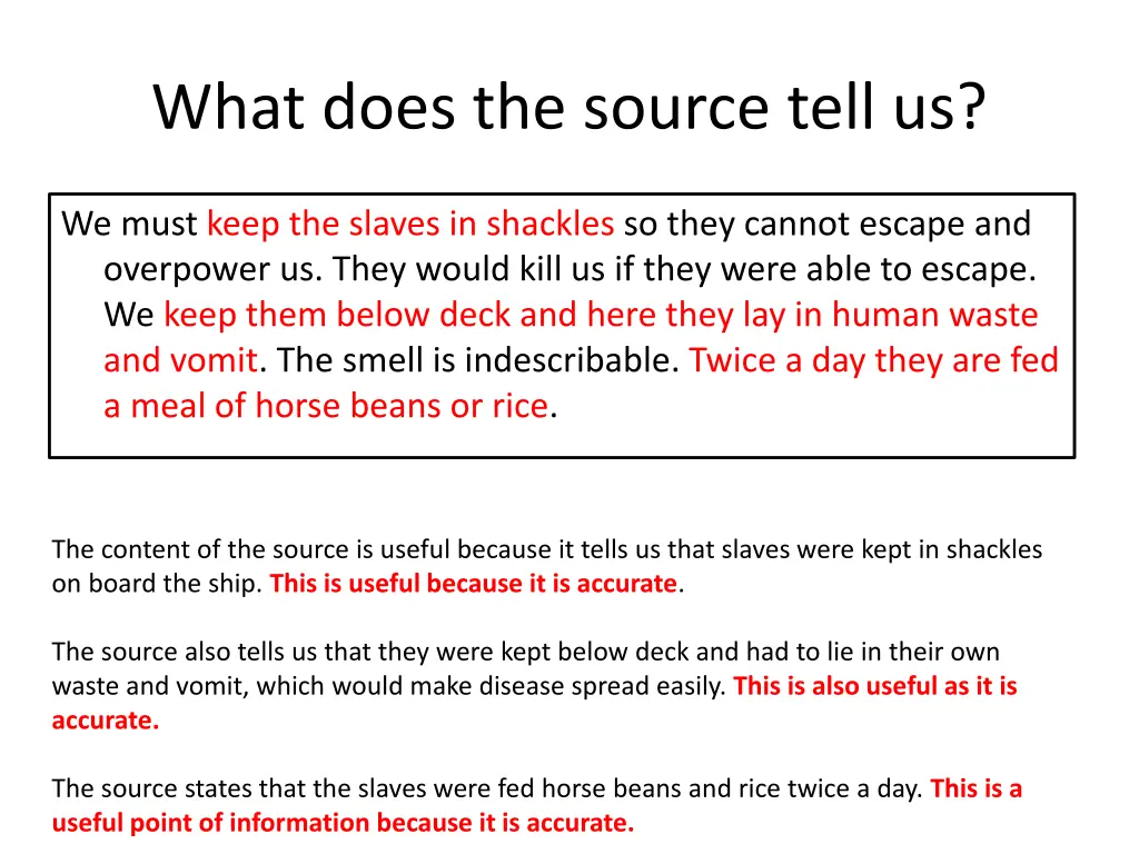 what does the source tell us 2