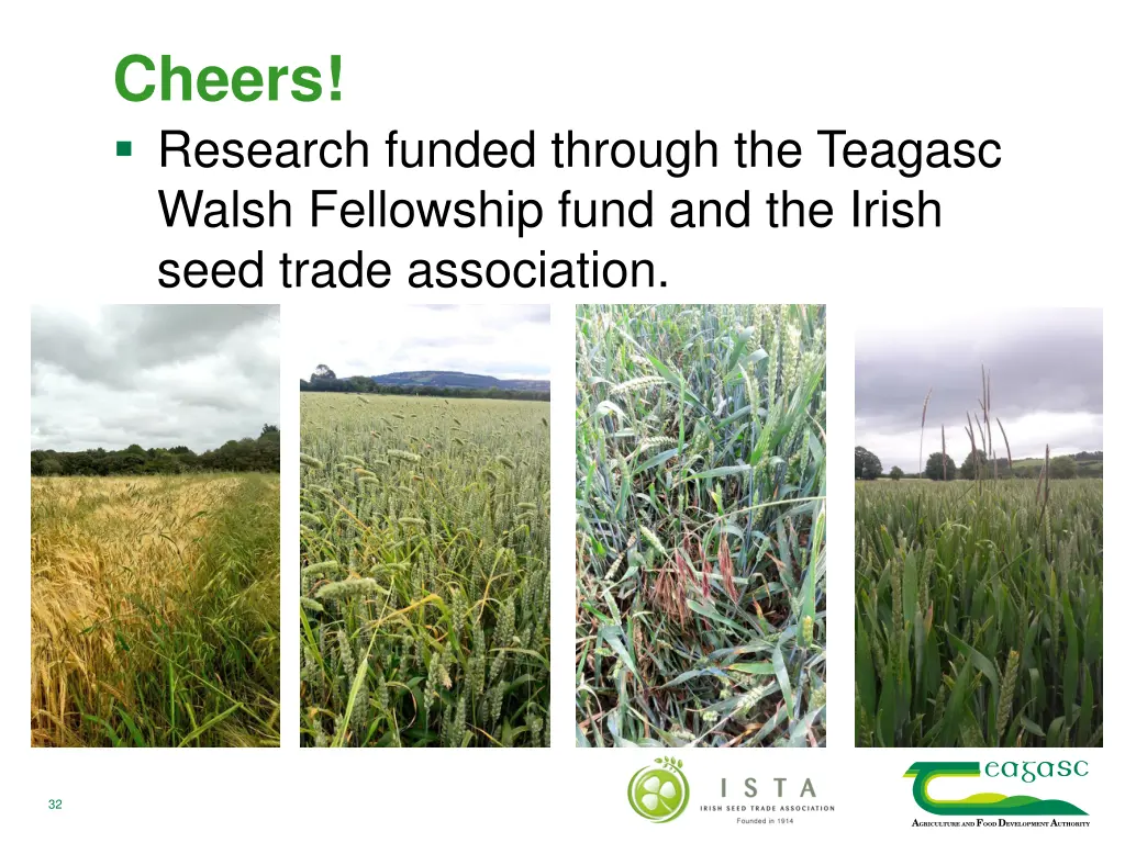 cheers research funded through the teagasc walsh