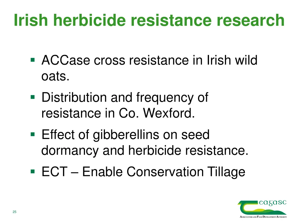 irish herbicide resistance research