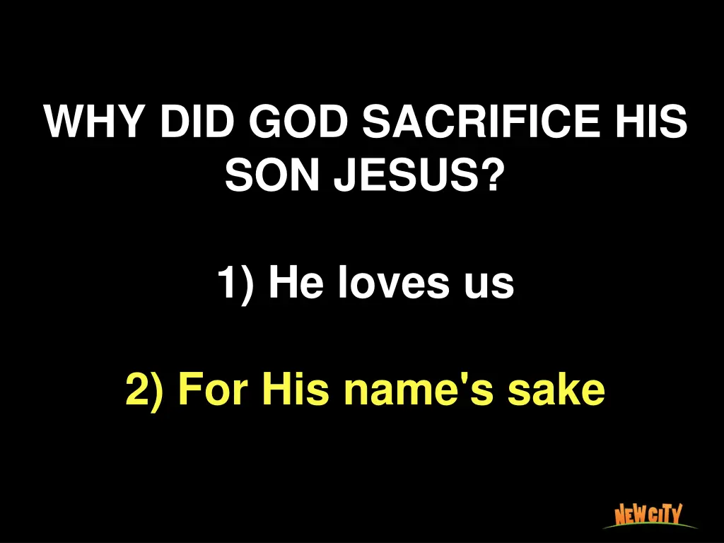 why did god sacrifice his son jesus