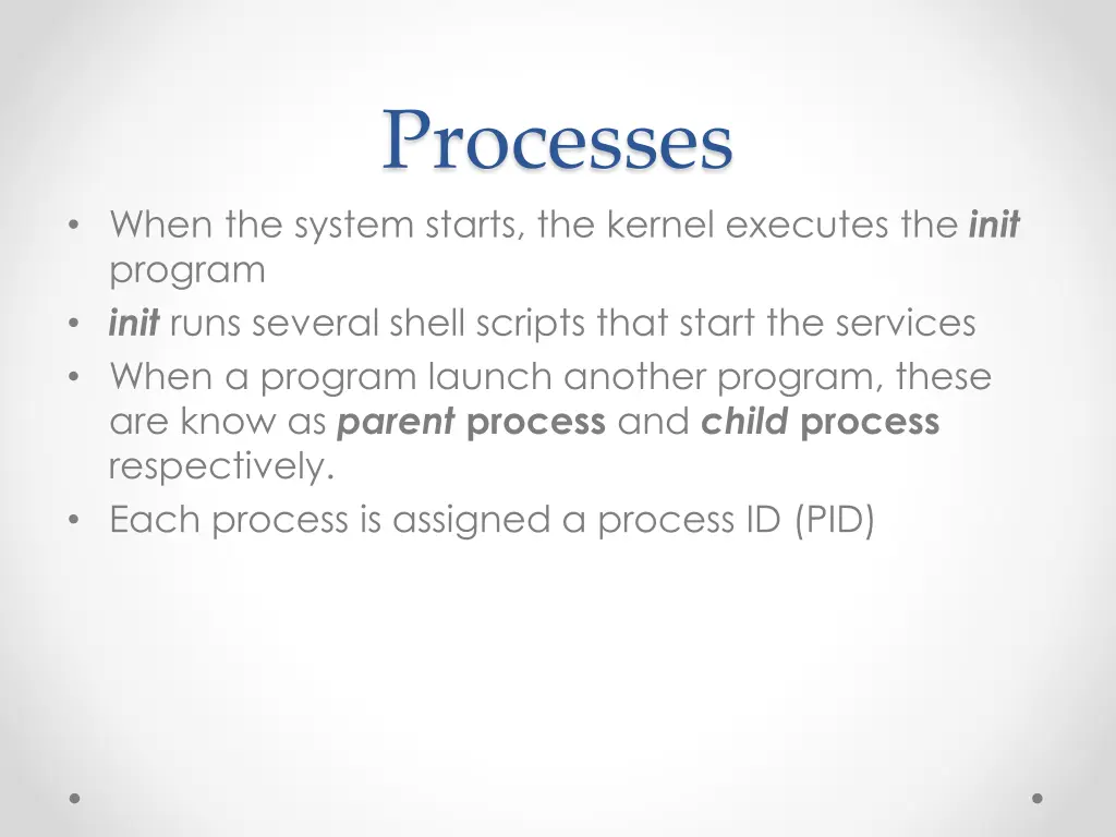 processes