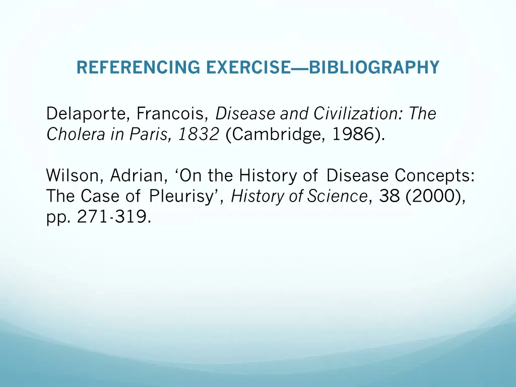 referencing exercise bibliography