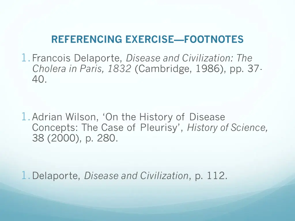 referencing exercise footnotes