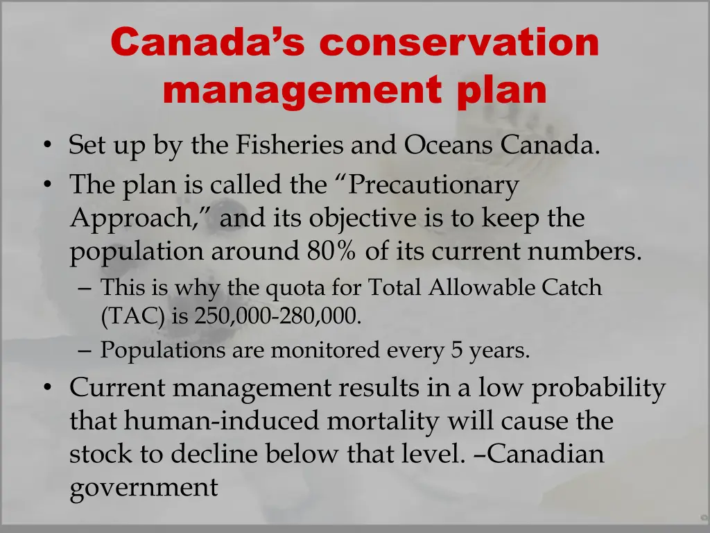 canada s conservation management plan