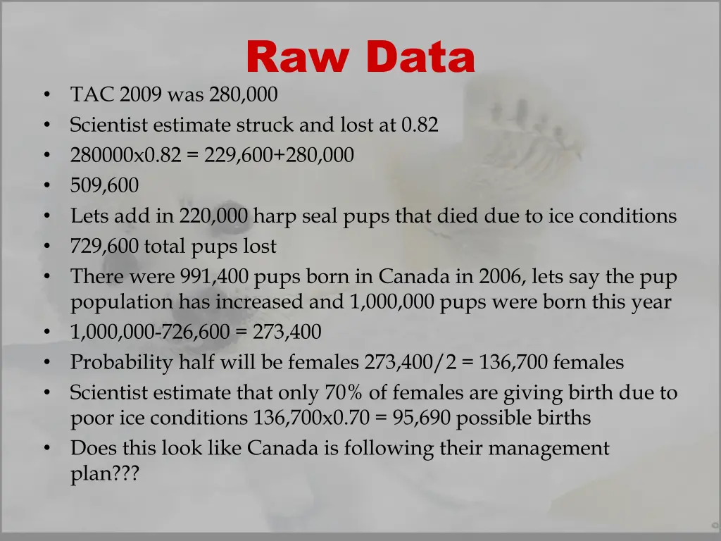 raw data