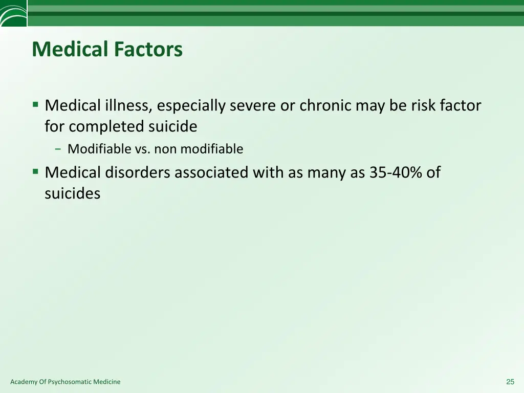 medical factors