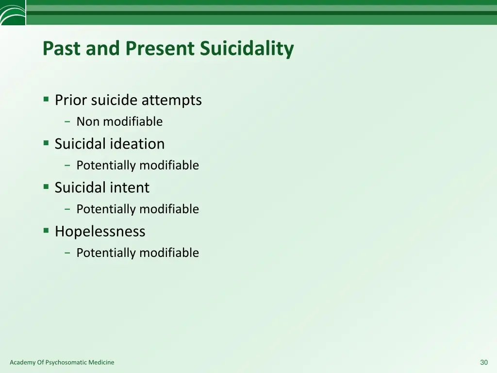 past and present suicidality