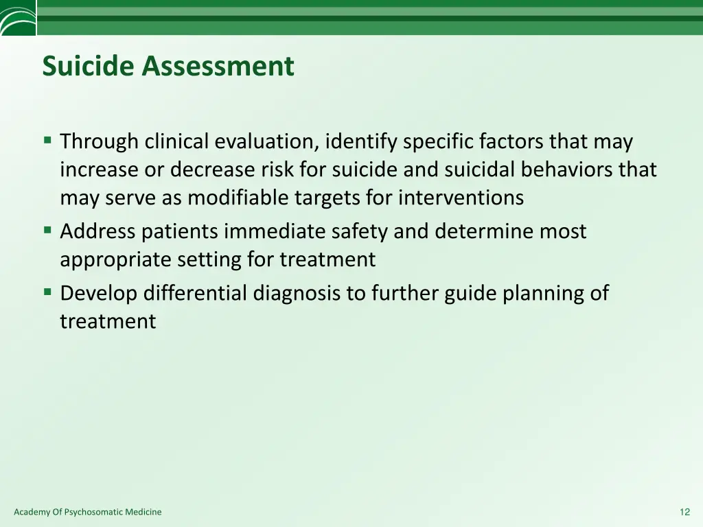 suicide assessment