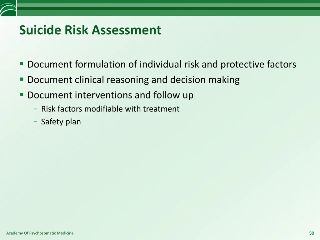 suicide risk assessment